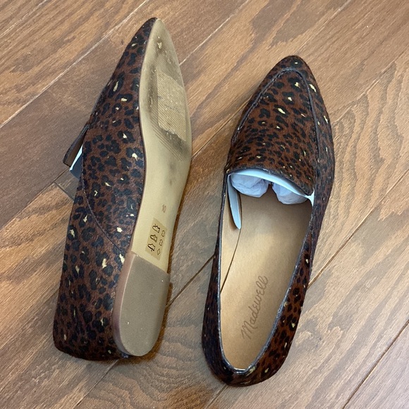 Madewell The Francis Skimmer Loafer in Painted Leopard Calf Hair Size 10 - Picture 4 of 7